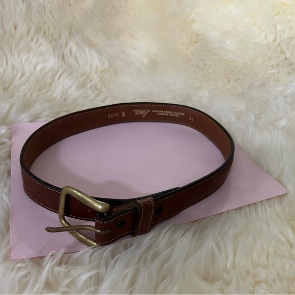Tory real leather belt. Kids size 26. Equestrian. Preowned - Picture 1 of 6